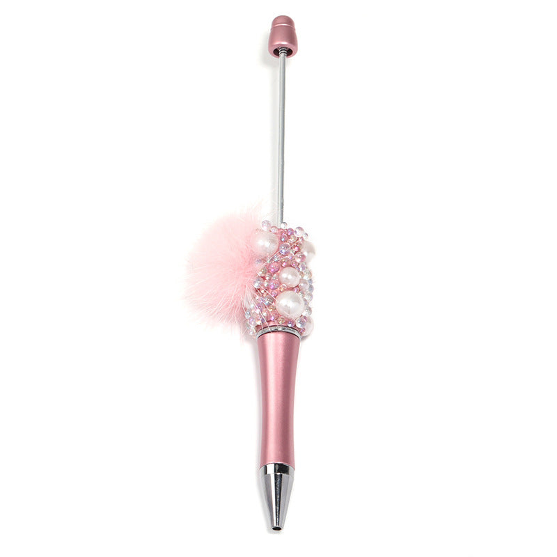 Wholesale 5pcs Creative Pearl Ball DIY Bead Sparkling Bubble Ball Spinning Ballpoint Pen